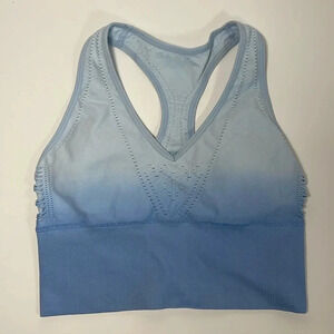 Victoria's Secret PINK Seamless Blue Ombre Sports Bra Women's Size XSmall